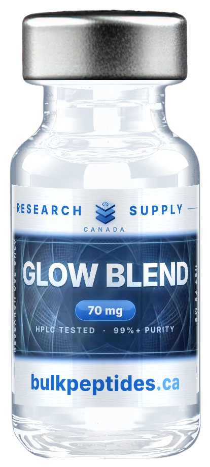 GLOW 70mg research peptide vial - Bulk Peptides Canada