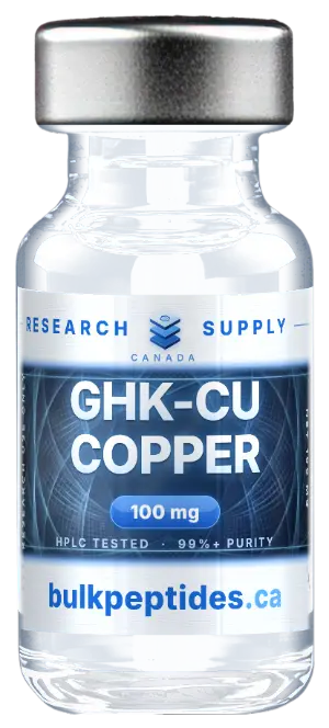 GHK-CU 100mg research peptide vial - Bulk Peptides Canada