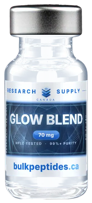 GLOW 70mg research peptide vial - Bulk Peptides Canada