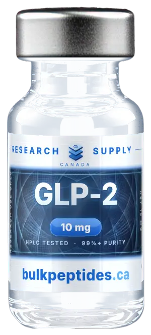GLP-2 10mg research peptide vial - Bulk Peptides Canada