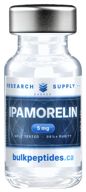 IPAMORELIN 5mg research peptide vial - Bulk Peptides Canada