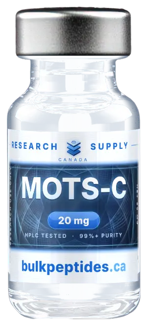 MOTS-C 20mg research peptide vial - Bulk Peptides Canada