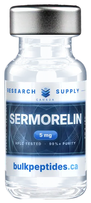 SERMORELIN 5mg research peptide vial - Bulk Peptides Canada